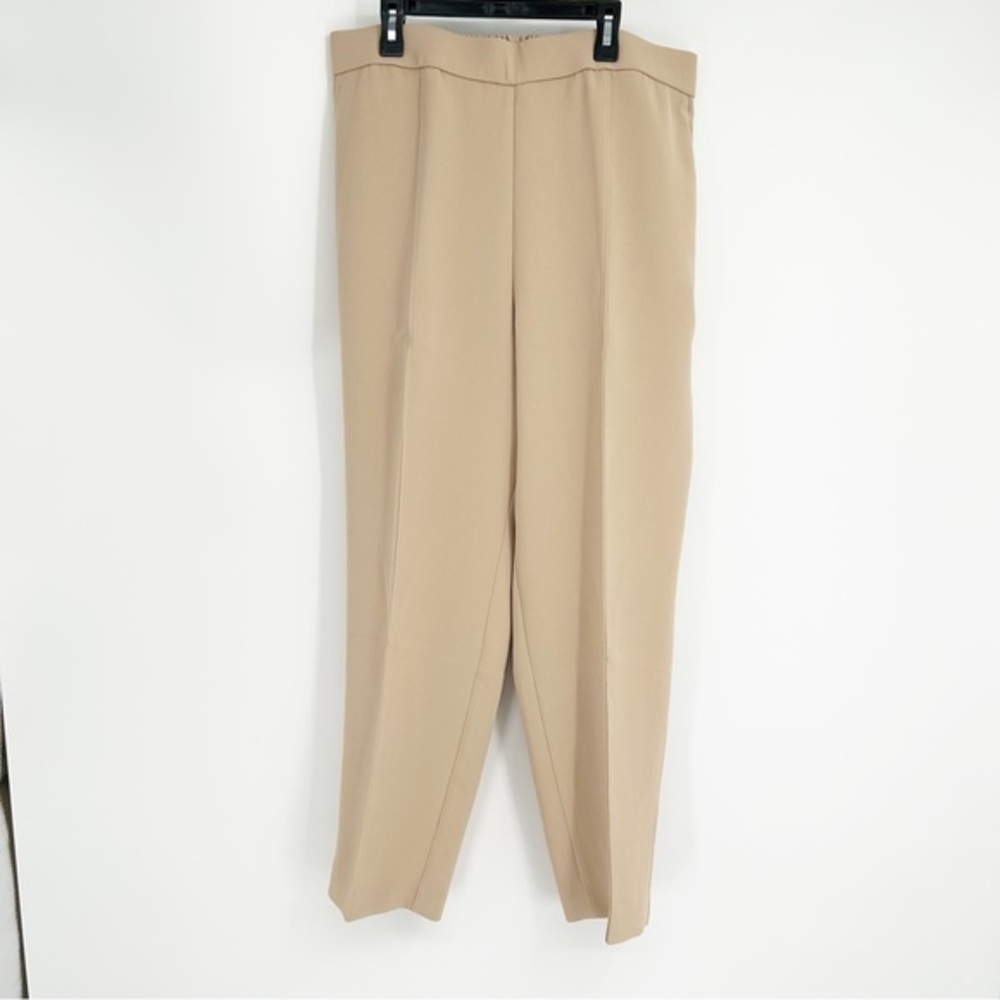 Ann Taylor Tan Pull On Elastic Waist Trousers Size Large